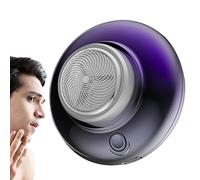 Mini maquinilla de afeitar eléctrica - Mini maquinilla de afeitar de galvanoplastia para hombres | Máquina de afeitar de hoja de bolsillo de 6 hojas afiladas, afeitadora de barba recargable USB lavable Cortadora de pelo portátil Hanwen