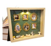 Mini marco de museo - Madera ABS Resina 21,7 x 26,7 cm | Juego de marco de caja de silueta hecho a mano | Pantalla de memoria de mesa DIY para coleccionistas en casa, dormitorio, dormitorio infantil