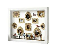 Mini Marcos De Fotos con Luces Y Cajas De Silueta - Kit Museum of Us para Bricolaje con 11 Piezas Y Figuras | CREA Decoración Personalizada para San Valentín | Regalo para Parejas Amigos