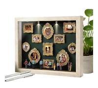 Mini Marcos De Fotos con Luces Y Cajas De Silueta - Kit Museum of Us para Bricolaje con 11 Piezas Y Figuras | CREA Decoración Personalizada para San Valentín | Regalo para Parejas Amigos