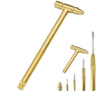 Mini martillo de cobre multifunción 6 en 1, martillo Willedup Micro Mini, mini martillos con destornillador, herramientas manuales para reparación de bricolaje y uso doméstico (1)
