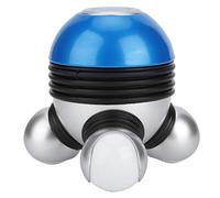 Mini masajeador de espalda de mano, masajeador vibratorio corporal de percusión con luz LED para cuello, hombro, mano, pierna(azul)