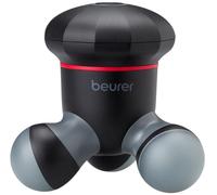 Beurer Minimasajeador MG 18, masajeador eléctrico de mano para un suave masaje con vibraciones, ideal para la espalda, el cuello, los brazos y las piernas, con luz LED, portátil, negro, 1 pieza