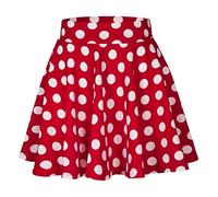 Mini Maus Kostüm,Rockabilly Rock Damen,Mini Maus Kostüm,Petticoat Kleid Rote,Karneval Rot Weiss,50er A-Linie Polka Dot Röcke,Midi Faltenrock,Marienkäfer kostüme,Pantomimekostüm,Faschingskostüme 1