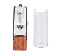 Mini Mechanical Metronome, Portable Traditional Metronome for Piano Ukelele Guitar Violin, Adjustable 60 208 Beats, Clear Loud Sound with Five Pointed Star Amplifier Hole, (Wood Color)