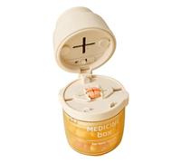 Mini Medicine Box, Leakproof Weekly Organizer, 3.82x2.6x2.6 Secure with Sealed Closure, Durable Storage Container for Tablets, Compact Pill Holder with Clean Finish, Personal Care for Travel Routine