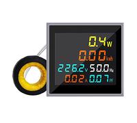 Mini medidor de energía de CA, 1 fase, 110V, 220V, 100A, voltímetro, amperímetro, vatímetro, probador de frecuencia, pantalla LCD HD, Monitor de voltios y amperios de Factor de potencia