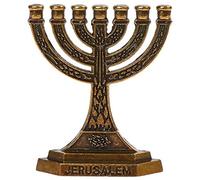 Mini Menorah Adornos De Candelabros para Shabat Tabernáculo Candelador Judío Decoración del Hogar Centro De Decoración del Centro