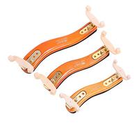 mini mentonera violin, Almohadilla for el hombro de madera maciza, mentonera ajustable de 1/8, 1/4, 3/4, 4/4 y 1/2, sordina for práctica de violín(1/2)