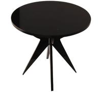 Mini mesa redonda a escala 1:6 para decoración de casa de muñecas, muebles acrílicos con acabado negro y transparente, accesorio de muebles de casa de muñecas para BJD y figuras de acción