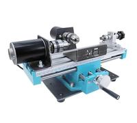 Mini Metal Lathe & Wood Beads Lathe Machine, 7-Speed Adjustable Bench Drill Up to 7000 RPM, DIY Precision Parts Processing Tool