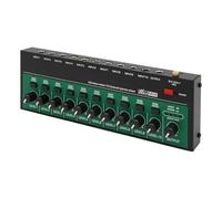 Mini mezclador de audio de hierro de 10 canales con interfaz de ordenador de 5 V, conexión TRS/TS de 1/4 pulgadas, mezclador de audio estéreo, mezclador portátil para salas privadas KTV, estudios de