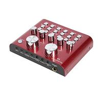 Mini Mezclador De Audio Digital Con Micrófono USB Bluetooth Micrófono De 5 Canales Mezclador De Sonido Con Tarjeta De Sonido V8 Tarjeta De Sonido Incorporada Jack De Auriculares DJ Equipo De Altavoces