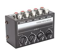 Mini Mezclador de Audio, Mezclador Portátil Estéreo Profesional de 4 Canales CX400, Ideal para Clubes o Bares Pequeños, para Escenario de Consola de Estudio de Grabación