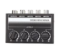 Mini Mezclador de, Mezclador de, Mini Mezclador Estéreo Profesional Portátil CX400, Mezclador Pasivo de 4 Canales para Estudio de Grabación, Consola, Escenario, Club Pequeño