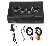 Mini Mezclador de Sonido Estéreo, Mezclador de Sonido Portátil, Mezclador de Sonido de Karaoke, Mezclador de Grabación, Mezclador de Sonido para PC,(Enchufe europeo 110-240V (voltaje amplio))