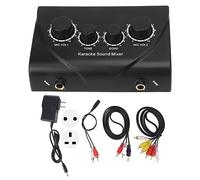 Mini Mezclador de Sonido Portátil Mezclador de Sonido de Karaoke para Empresas Reuniones Familiares 100-240V(#1)