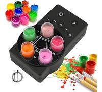 Mini mezclador de vórtice, mezclador automático de pigmentos con 8 vasos medidores y 10 varillas magnéticas, 3 velocidades ajustables y gran potencia, para tatuadores principiantes.