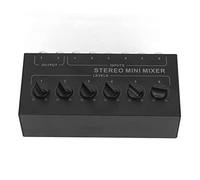 Mini mezclador estéreo de 6 canales Control de volumen Pasivo Pasivo para la computadora portátil CD PC CD