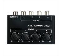 Mini mezclador pasivo de 4 canales, reproductor de CD compacto para instrumentos musicales, concentrador estéreo para computadora
