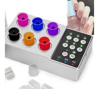 Mini mezclador Vortex, 6 agujeros independientes, 3 ajustes de velocidad, batería de 2500 mAh, para tatuaje, laboratorio, uso en salón de uñas