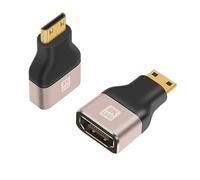 Mini Micro HDMI Compatible con Macho a HDMI-compatible2.1, Adaptador Hembra, convertidor for cámara, Tableta, portátil, Monitor HDTV(Mini HD to HD 2PCS)
