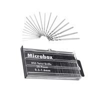 Mini Micro Taladro HSS Brocas,20 PCS 0.3mm-1.6mm Torcedura Brocas de Taladro Kit Helicoidales de Acero de Alta Velocidad Micro Taladro Jueg para Fabricación de Modelos