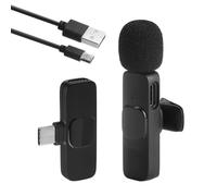 Mini micrófono de clip inalámbrico Lavalier para Android USB-C Smartphone Micrófono inalámbrico con adaptador para YouTube TikTok Facebook Vlog Entrevista, grabación de video, transmisión en vivo,