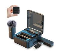 Mini micrófono Lavalier inalámbrico para iPhone/iPad/teléfono Android/PC, micrófono de transmisión en vivo con transmisión de 66 pies/20 m, reducción de ruido, reverberación, micrófonos de solapa con