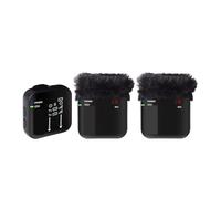 Mini Micrófono Lavalier Micrófono Inalámbrico Entrevista Micrófono For Cámara DSLR Smartphone Grabación(Black 2)