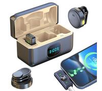 Mini micrófono, Mini micrófono inalámbrico, Altavoz con cancelación de Ruido, portátil para Cantar, vlogging, música, filmación, Medios, transmisión Social en