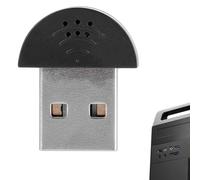 Mini micrófono USB 2.0, USB portátil Mini Studio Micrófono de Voz Grabación Cancelación de Ruido Adaptador de micrófono de Audio para computadora PC Grabación de Chat (Schwarz)