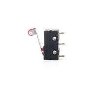 Mini microinterruptor de límite, NO NC, 3 pines, terminales PCB, SPDT, 5 A, 125 V, 250 V, 29 mm, palanca de arco de rodillo, acción rápida, microinterruptores, 20 unidades(Green-KW12-lun)