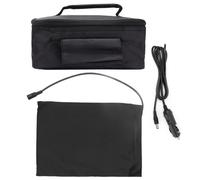 Mini microondas portátil para coche, horno eléctrico de 12 V, calentamiento rápido, caja de picnic para viajes, camping y cocina, color negr