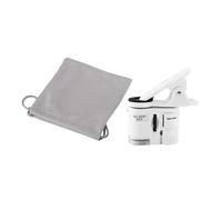 Mini microscopio con Clip for teléfono móvil, 9595 W, Lupa de 60 aumentos, luz LED Ultravioleta for