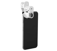 Mini microscopio para teléfono móvil, Walfront 9595W 60X Microscopio con zoom Lupa Luz UV LED Mini microscopio de clip para teléfono móvil para joyería Monedas Detección de sellos de moneda