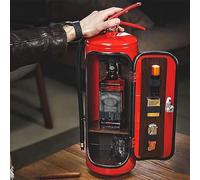 Mini Minibar Extintor, Novedad Mini Minibar Extintor para Bombero Amoroso, Cajas de Almacenamiento de Vino, Regalo Mini Mini Metal Hecho A Mano,Rojo