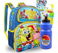 Mini mochila de Bob Esponja para ni os - El paquete incluye una mini mochila de Bob Esponja de 30 cm, pegatinas para botellas de agua y m s | Moc