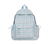 Mini mochila de nailon a cuadros para escuela | Mochila de viaje outdoor de gran capacidad, ligera y para uso diario y estudiantil