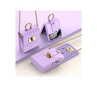 Mini Mochila Gkk Ultradelgada Para Teléfono Con Anillo, Regalo Compatible Con Samsung Galaxy Z Flip3 5G/Z Flip4/Huawei P50 Pocket (Dream Purple): Par