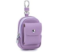 Mini Mochila Llavero de Cuero Genuino, Organizador de Cable de Datos, Llavero de Cuero sintético, Monedero de Viaje para Mujer