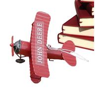 Mini modelo de avión de metal vintage biplano de hierro retro planeador colgante 10 x 9 x 5 cm decorativo miniatura avión artesanía oficina casa oficina cafetería biblioteca estante exhibición