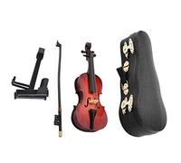 Pssopp Mini Modelo de Instrumento de Violonchelo de Madera Réplica de Violonchelo en Miniatura con Estuche Modelo de Instrumento Regalos Musicales Adornos para Escritorio Estante Decoración 5.5in