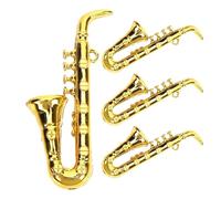 Mini modelo de instrumento musical 4 Piezas De Modelo De Adorno De Instrumento De Saxofón Adorno Para Sala De Música Plástico Musical