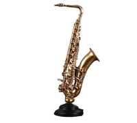 Mini modelo de instrumento musical Adornos De Instrumentos Musicales De Lujo Ligeros Artesanías De Resina Con Arte Musical Violín Saxofón Trompa Artículos Decorativos(Saxophone)