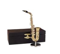 Mini modelo de instrumento musical Adornos De Modelo De Saxofón Adornos De Instrumentos Musicales Regalos Creativos Para Amigos Escritorios Salas De Estar Decoraciones Para El Hogar(14 cm)