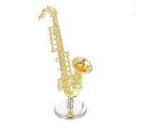 Mini modelo de instrumento musical Pequeños Instrumentos Musicales Adornos De Cuerno De Saxofón En Miniatura Modelo De Saxofón