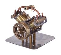 Mini modelo de motor de vapor V4, motor mecánico de 90 x 85 x 70 mm sin caldera, motores de metal coleccionables para modelos de barco y coche