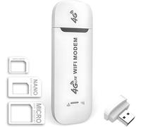Mini módem portátil Wifi 4G LTE con SIM, enchufe USB, enrutador inalámbrico compatible con ranura para tarjeta SIM, punto de acceso portátil para viajes, compatible con LTE B1/B3/B7/B8/B20/B38/B40/B41