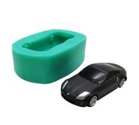 Mini molde de coche de carreras, molde de silicona de tamaño estándar, pastel 3D, resina de alimenticio, fondant, chocolate, yeso, color aleatorio, herramienta de decoración para hornear para